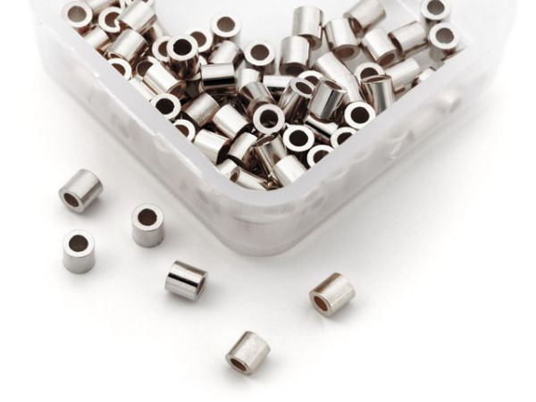 Crimp Tubes  - Sterling Silver - 3 Sizes