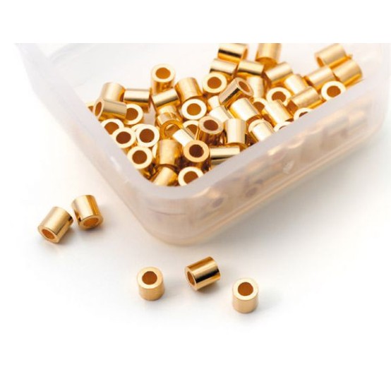 Crimp Tubes - Sterling Silver Gold Plated - 2 Sizes