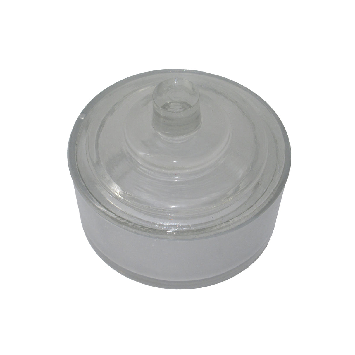 Glass pot with lid for acid storage – prevents evaporation and dust
