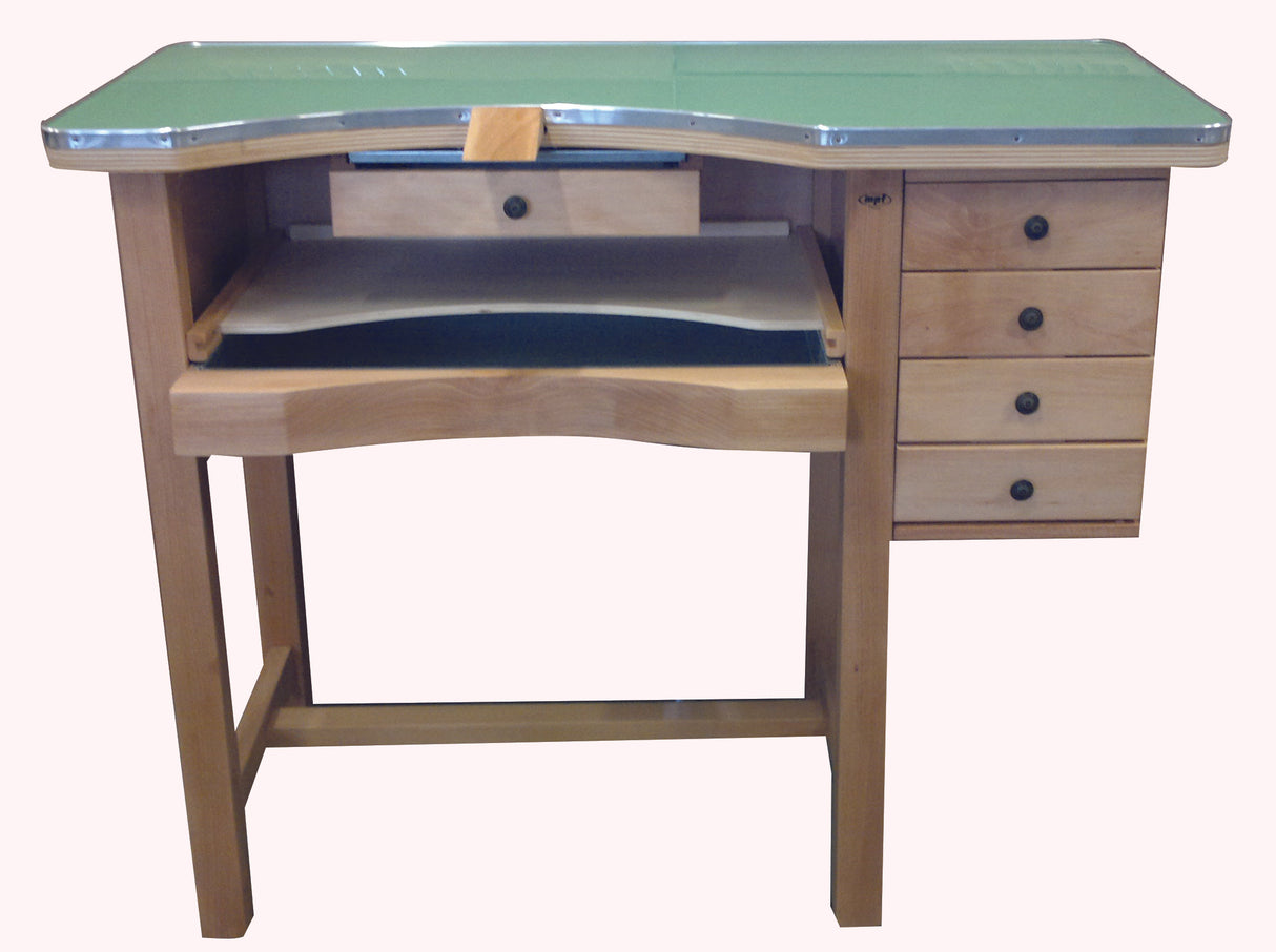 Copy of Jeweller's Bench - 3 drawers - Laminated green