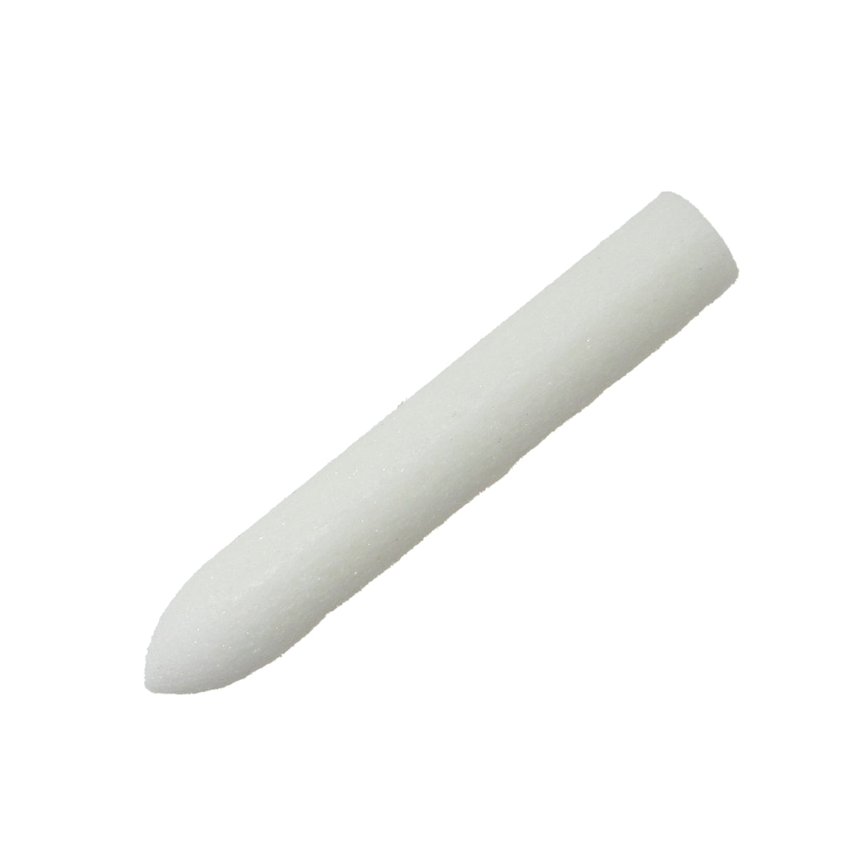 White Rhodinette fibertips with regular point shape arranged on a white background.