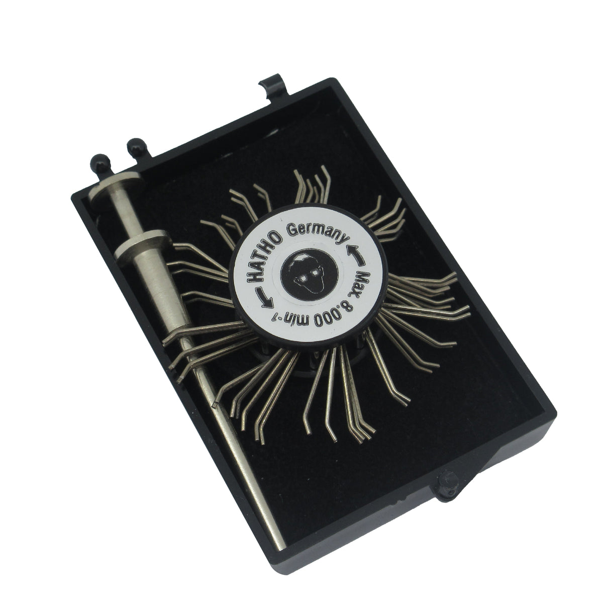 Hatho MiniMat texturing brushes with steel wires and plastic hub