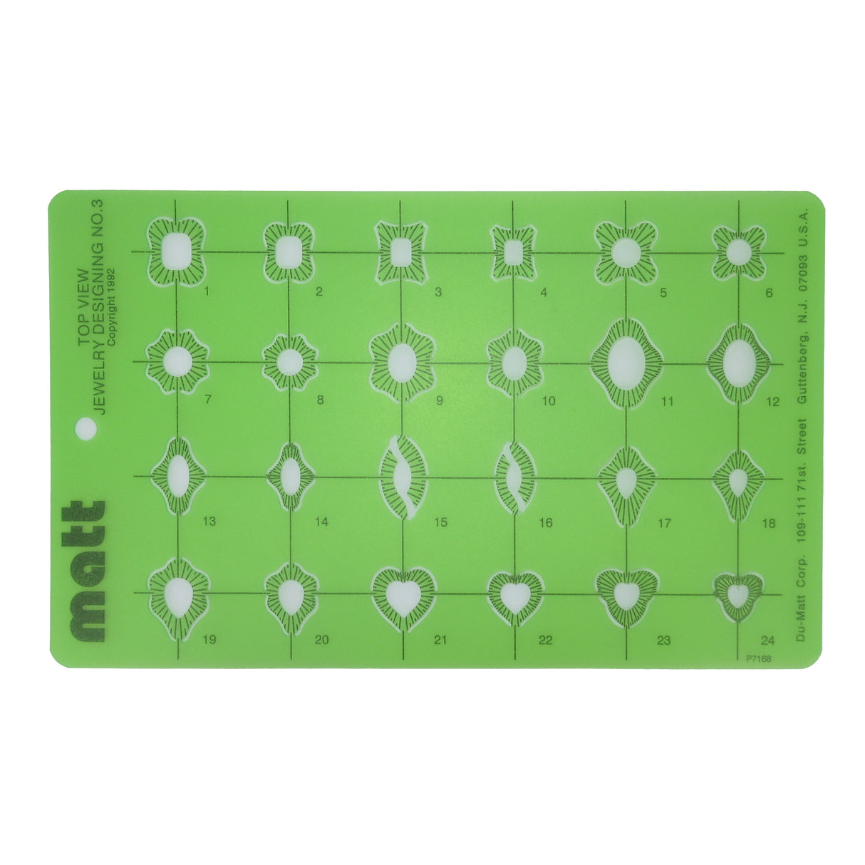 Matt jewelry design template No 3 ring setting stencil for jewelers