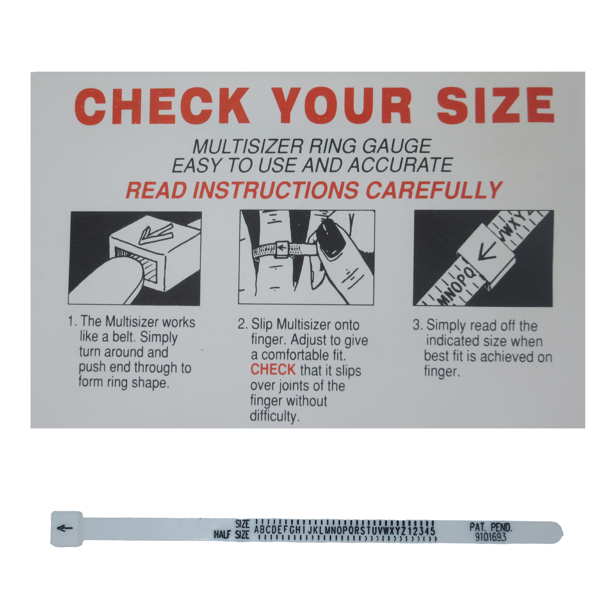 Multisizer Ring Gauge UK A-Z / OUTLET!
