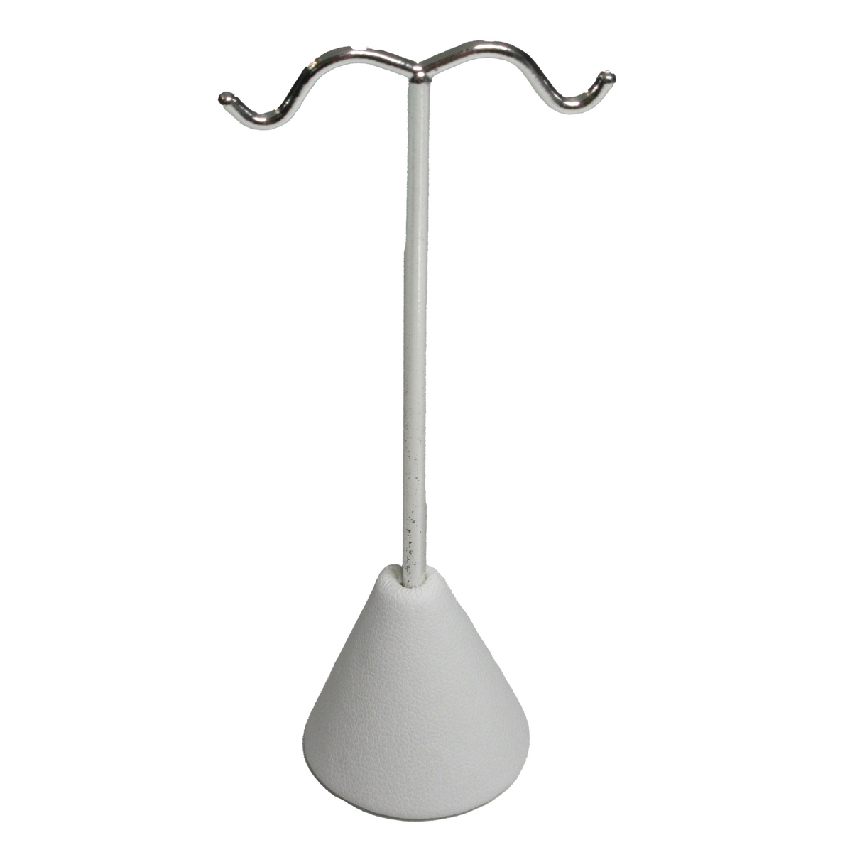 Earring Stand - Base White Simili Leather