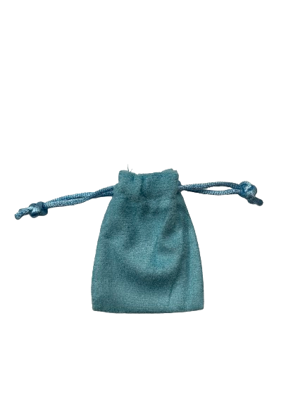 Baby Bleu Mini Velvet Pouch - Square