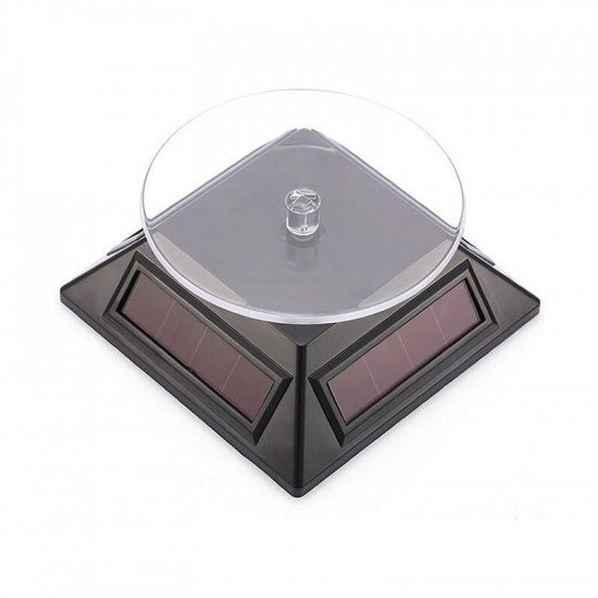 Solar Powered Rotating Turntable  - Black or Silver