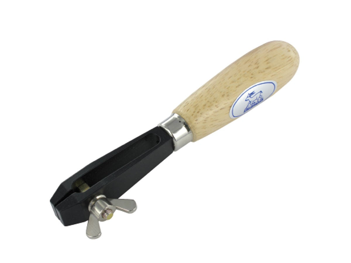 Pin vise with wooden handle