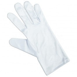 WHITE Microfiber Gloves for Presentation