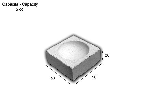 Square Ceramic Crucibles - 50x50mm