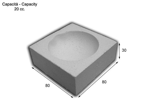 Square Ceramic Crucibles - 80x80mm