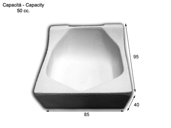 Square Ceramic Crucibles - High Back
