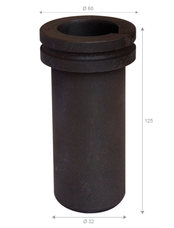 Graphite crucible for electric furnace 1kg