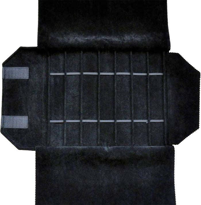 Jewelry Roll - Bracelets - Watches - 7 elastics - BLACK