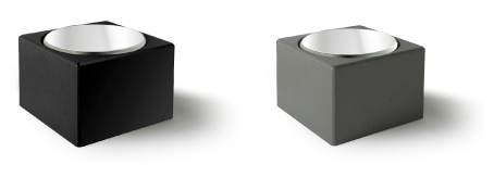 Mirror Top Turntable - Square - Grey or Black