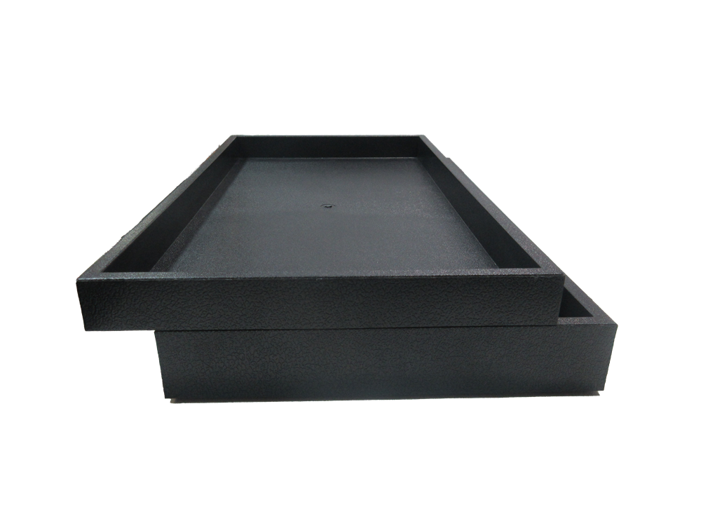 Stackable Plastic Trays - Black