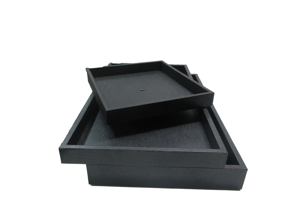 Stackable Plastic Trays - Black