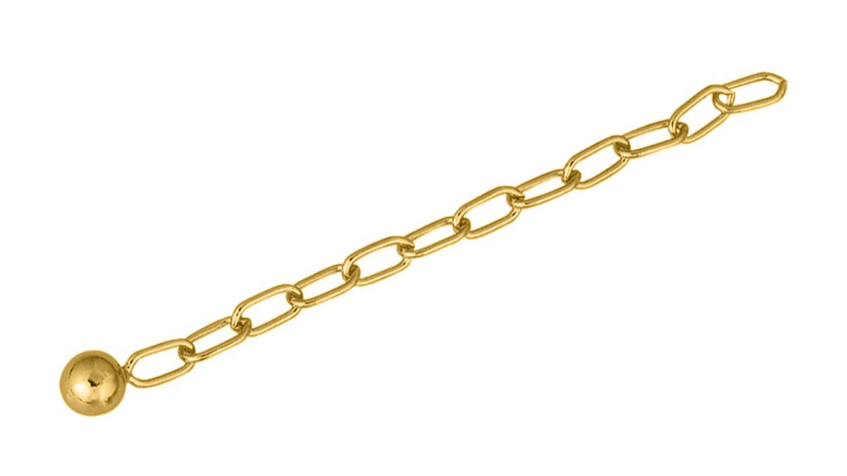 Prolongation chains 925/- silver gold plated