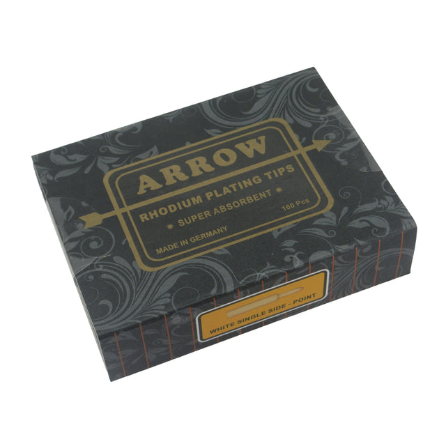 Arrow rhodium plating tips white single side point 100pcs