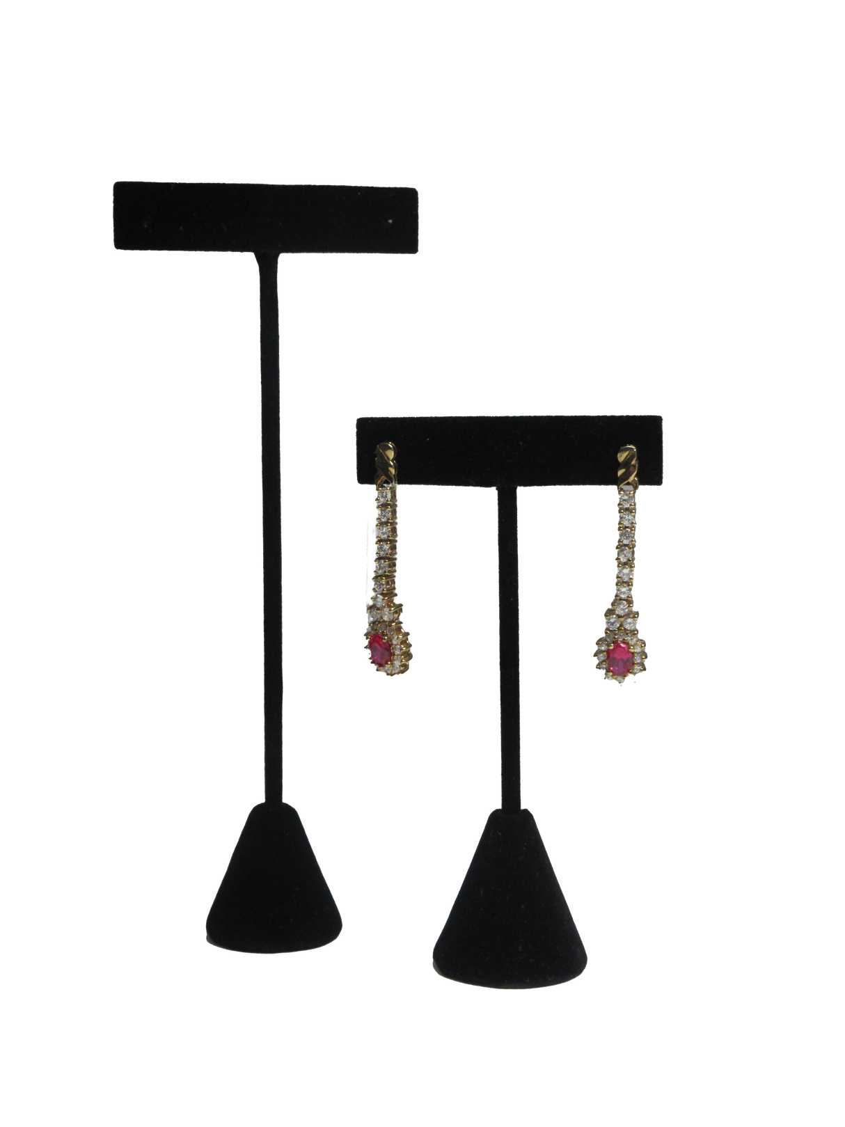 Black Suede Earring Display - Model T