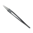High precision ceramic tweezers with white heat-resistant ceramic tips and stainless-steel handle.