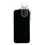 Portable GemSparkle lighting device used for professional jewelry photos on smartphone.  ON PHONE