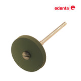 EDENTA Topstar Green TG01 mounted rubber polishing wheel for high-gloss jewellery finishing