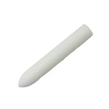 White Rhodinette fibertips with regular point shape arranged on a white background.