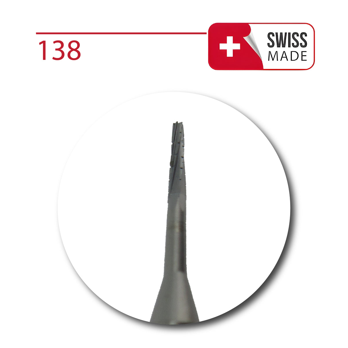 Carbide Bur  - Cone Cross Cut - GEMS - Fig. 138 008