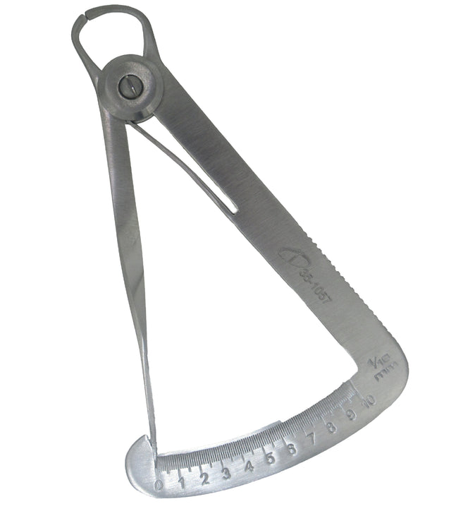 Wax Gauge 1/10 mm made of stainless steel, used for precise measurement of wax models and jewelry pieces.