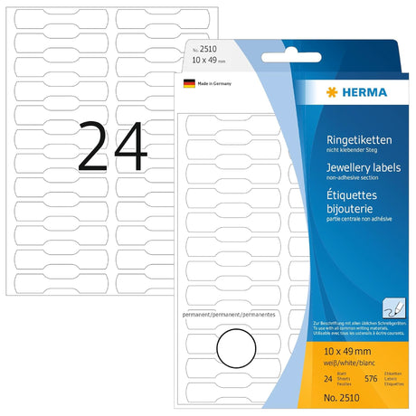 HERMA 2510 white price labels for jewellery and retail pricing
