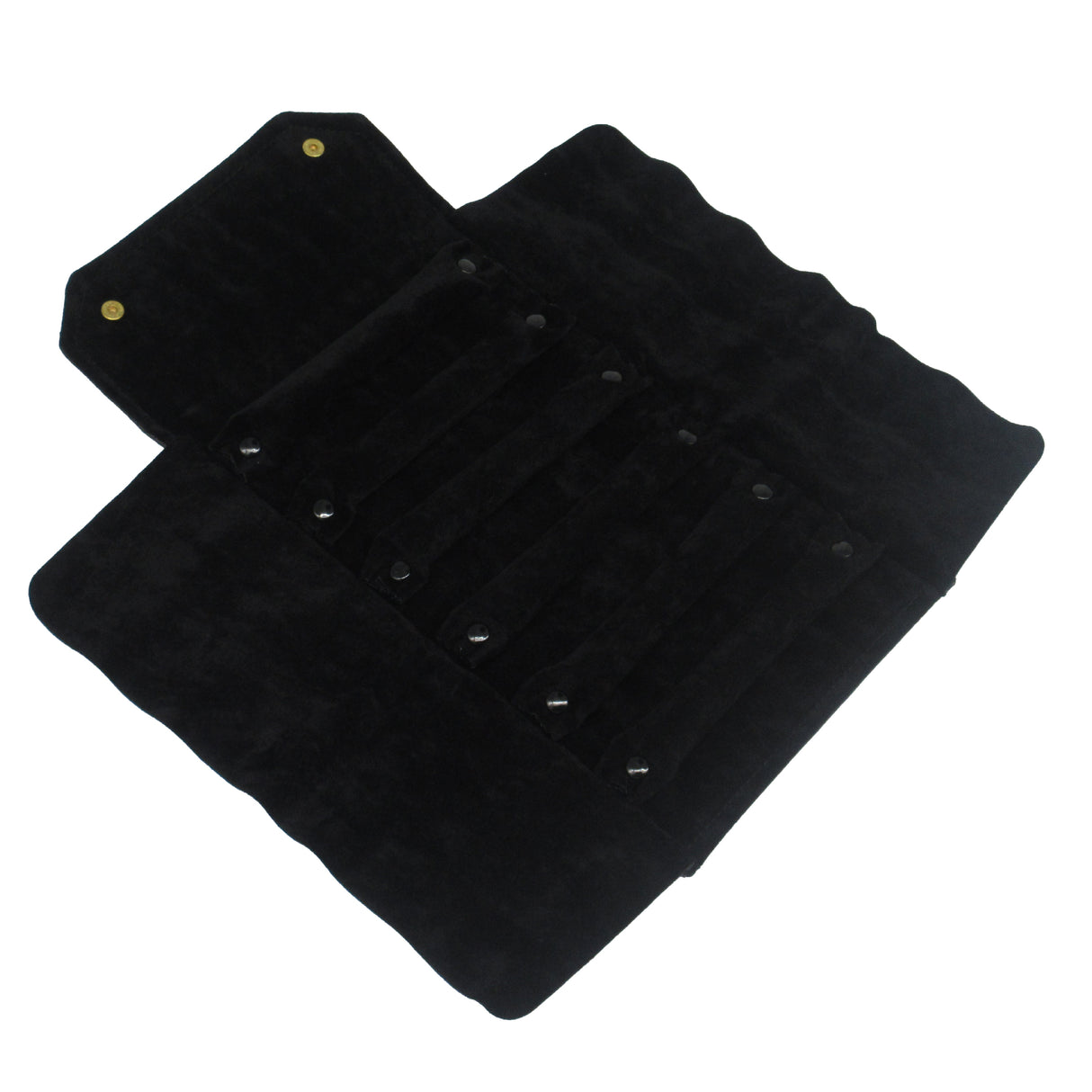 Jewelry Pouch  - 6 Ring Bars - Black
