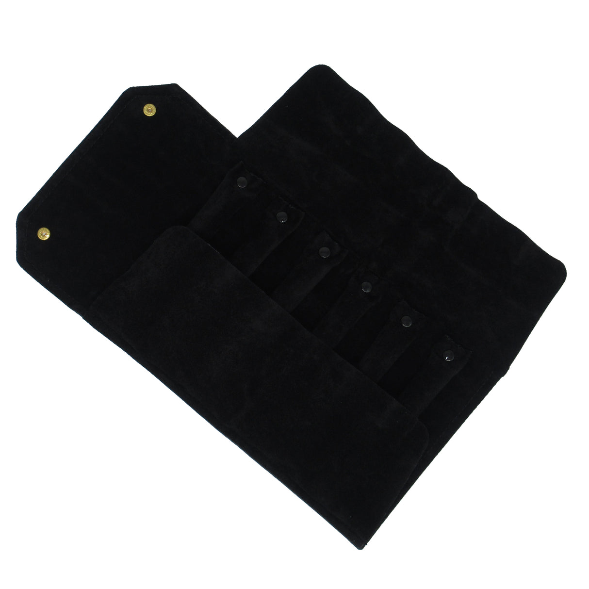 Jewelry Pouch  - 6 Ring Bars - Black