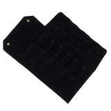 Jewelry Pouch  - 6 Ring Bars - Black