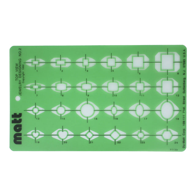 Matt jewelry design template No 2 ring setting stencil for jewelers