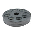 Metal ring reducer reduction plate with tapered holes for ring stretcher tool