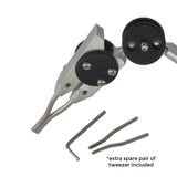 Soldering third hand with alligator clips on square base – includes spare tips for jewellery and precision soldering work