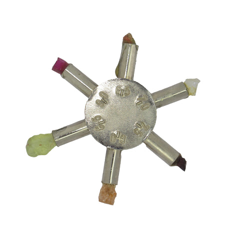 gemstone hardness reference set with ruby chrysoberyl garnet quartz and opal