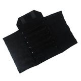 Swiss made jewelry roll with 7 bars for rings and travel storage