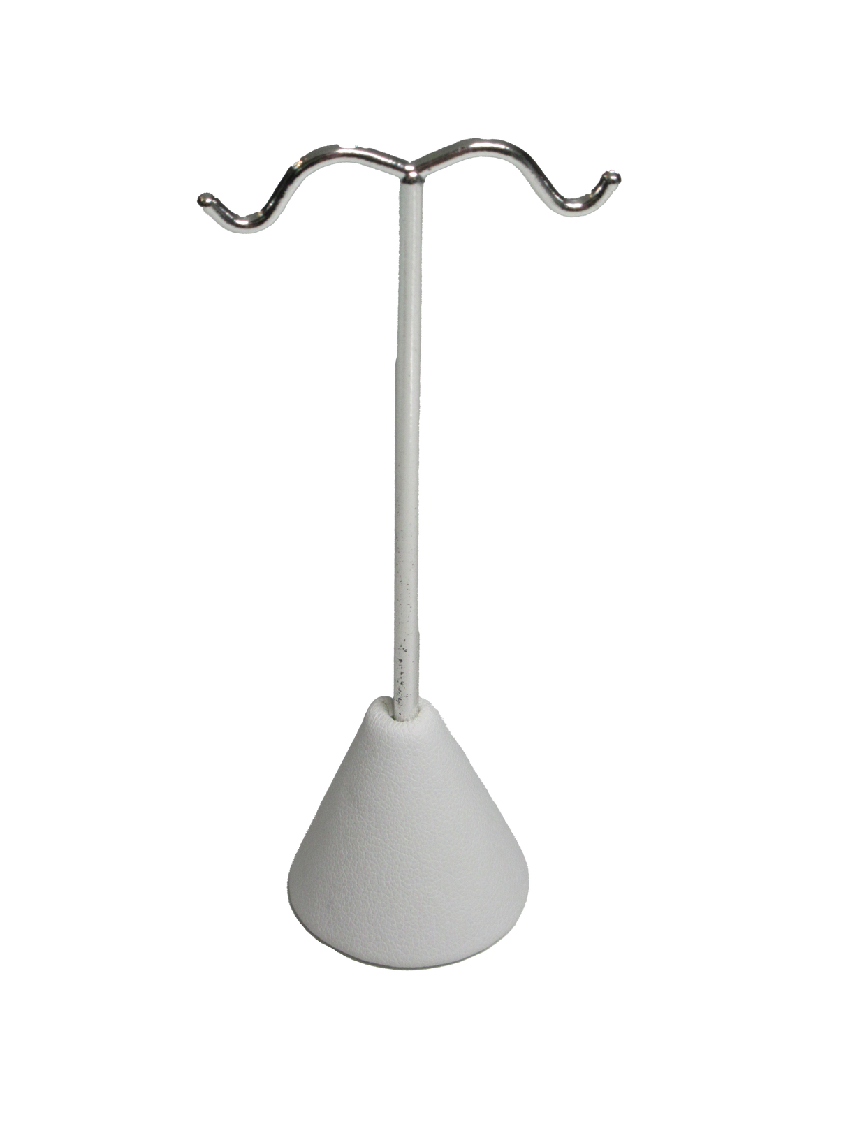 Earring Stand - Base White Simili Leather