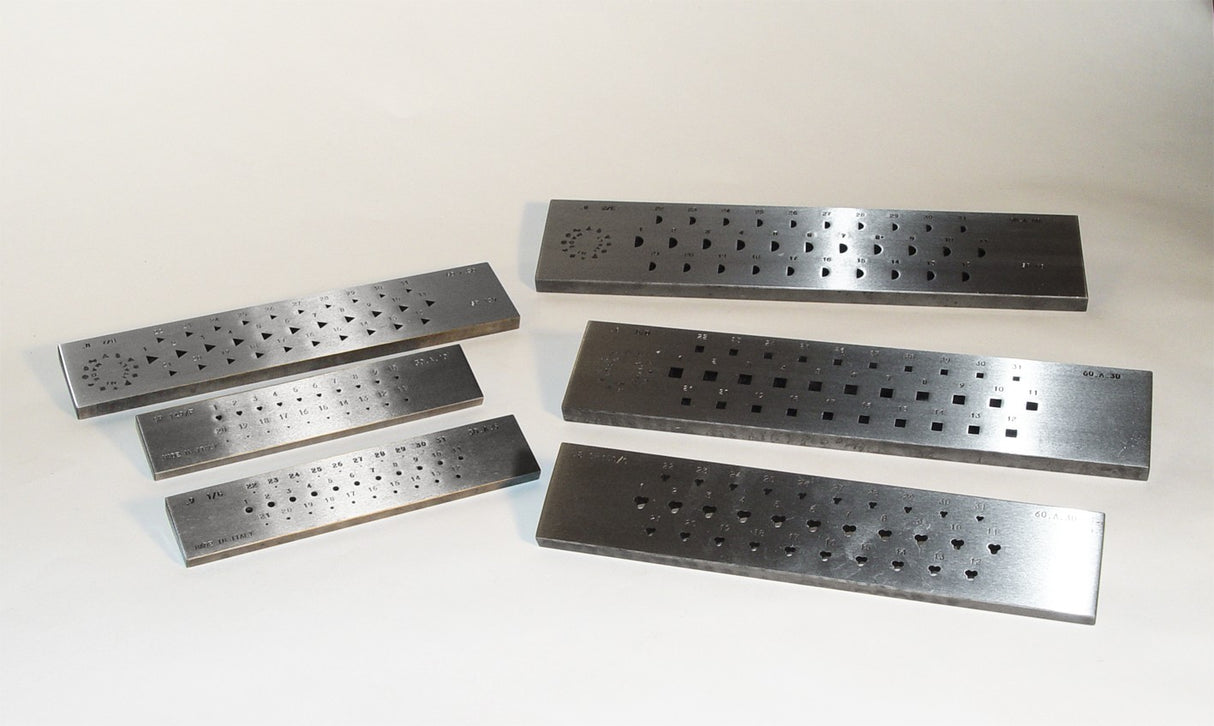 HALF ROUND 50% - Steel Drawplates - Italy - MM 3 TO 1 (20 holes)